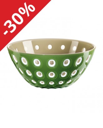 Bol verde/crem din acril, 25 cm, colectia Le Murrine - GUZZINI